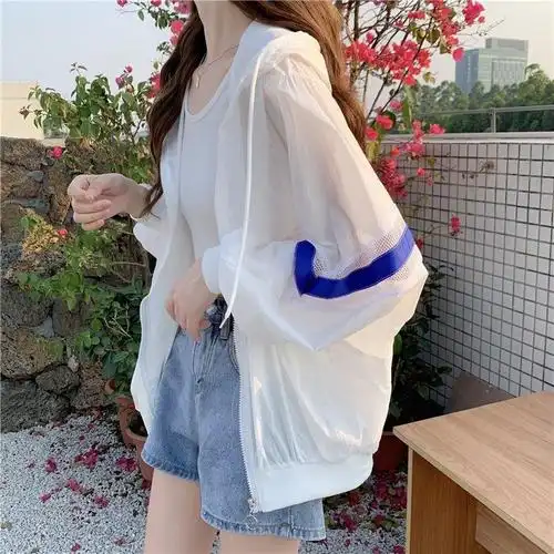 防晒衣女上衣薄款防紫外线夏季2021新款春秋外套网红炸街长袖百搭