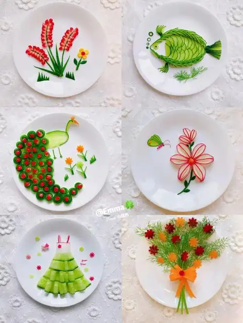 创意盘饰果蔬趣味摆盘合集