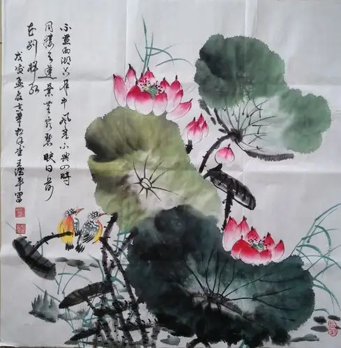 王润平老师荷花小品欣赏