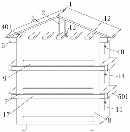一种蜜蜂养殖用多层蜂箱的制作方法