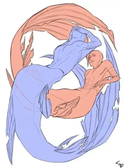 安利一个韩国太太@foolish_kid3,她经常会发一些双人姿势参考,各位画