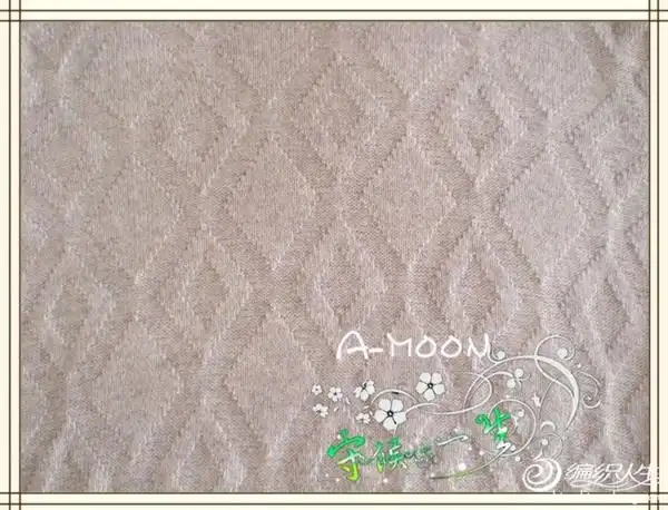 正反针演绎菱形格子男士圆领貂绒套衫穿越 男士毛衣花样教程