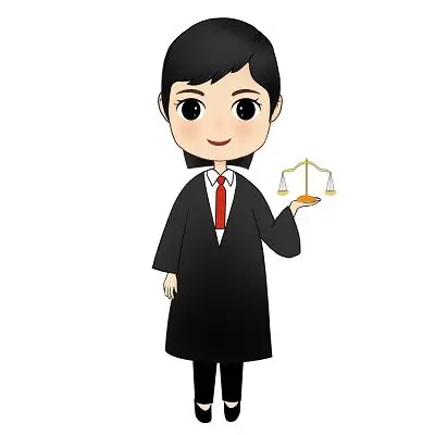 手绘律师原创卡通人物素材