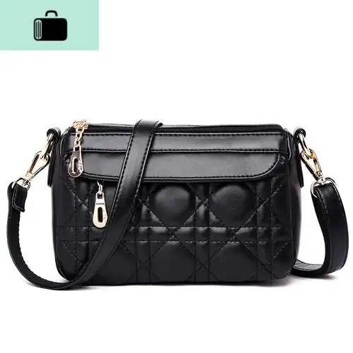包包女2020新款简约多层女包单肩包中年妈妈软皮女士小包包斜跨包new