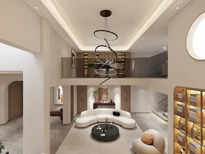 浦东盛世天地300平现代风格联排别墅地下室装修效果图