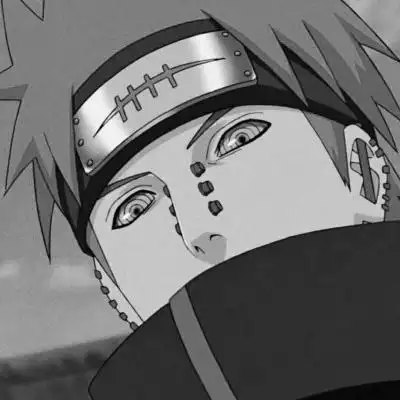 佩恩头像黑白超帅图片火影忍者天道佩恩高清图片