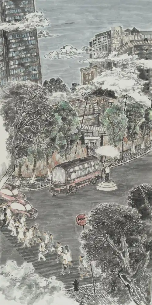 艺术趣味与精神守望——评杨锋都市水墨画