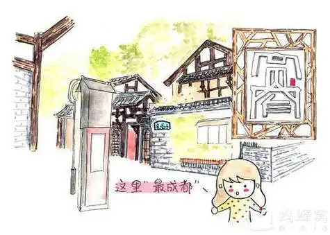 宽窄巷子地图简笔画