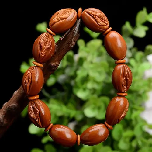 南工生命之源橄榄核手串橄榄胡核雕生命源形象雕刻红油核易包浆