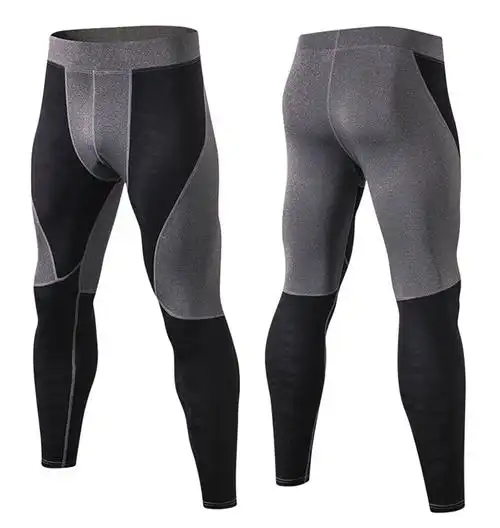 跑步压缩裤男士健身紧身裤男士运动慢跑裤涤纶慢跑运动裤男士慢跑裤