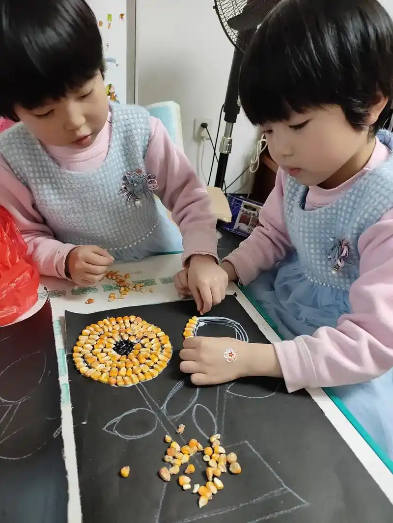 种子手工粘贴画大功告成. - 抖音