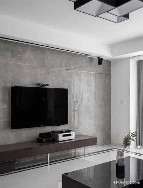 地砖上墙简约不简单客厅电视背景墙现代简约客厅设计图片赏析