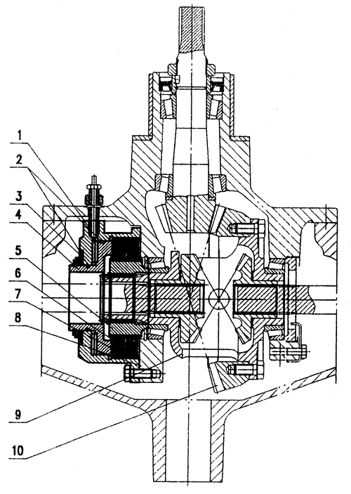 拖拉机前驱动桥用湿式制动器装置