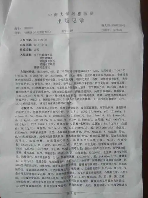 中南大学湘雅医院出院诊断书校方供图10月31日,"问政江西"的投诉举报