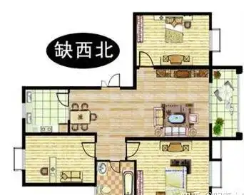 房子户型缺西北角不利家中的男主人如何化解房屋缺角