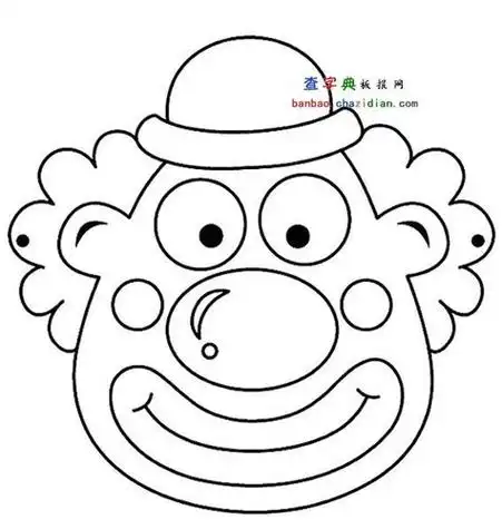 小丑 strong>面具简笔画 /strong>