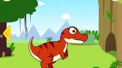 宝宝巴士恐龙乐园3偷蛋龙大战土匪龙角开罐头 游戏