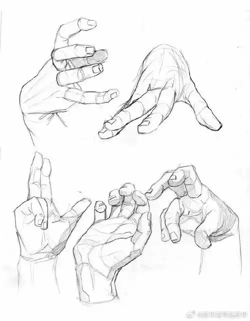 速写手部素材#绘画素材