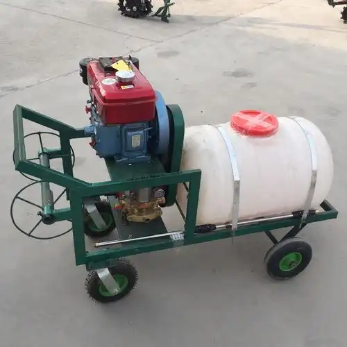 圣鲁四轮后悬挂式打药机农用自动卷管打药机