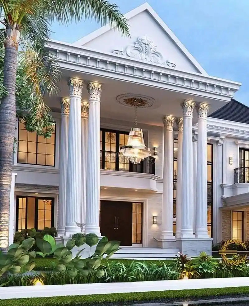 好看的门头是建筑的灵魂--欧式别墅罗马柱门 门头是建筑的主入口,是一