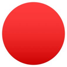 红色圆 表情符号在 joypixels 上的外观.