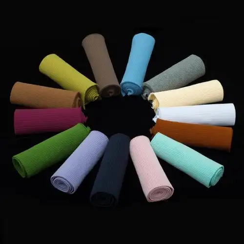 高档弹力加厚螺纹口布料 袖口领口下摆裤纯棉罗纹 罗口毛线罗文布