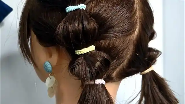 可爱短发辫扎发,减龄双马尾,儿童小女孩都适合扎的发型