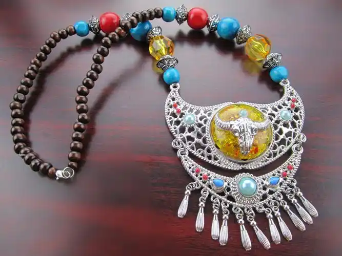 民族风藏式大项链 雅尼饰品批发