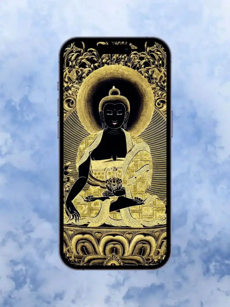 佛像壁纸|金身释迦摩尼,金身药师佛 智慧开,慈心来