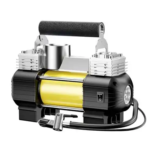 新款车载双缸电动高压充气泵汽车电动车用轮胎打气泵12车用打气筒