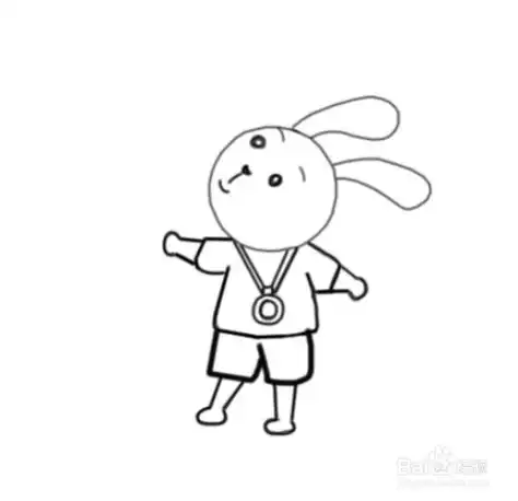 兔子本领大简笔画