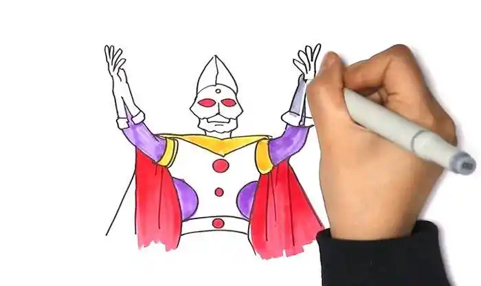 怎么画奥特曼之王