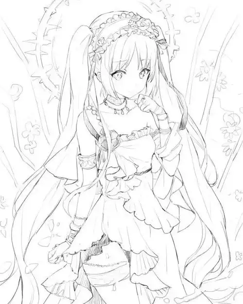 动漫人物线稿素材参考