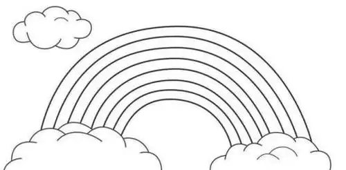 我们用画笔,为彩虹上颜色.赤橙黄绿青蓝紫!