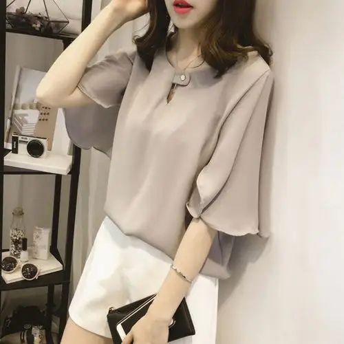 共54532 件夏季女士雪纺短袖上衣相关商品