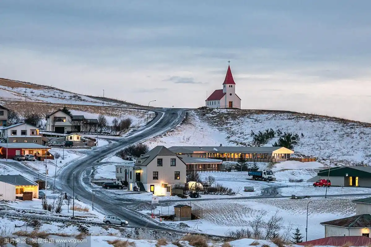冰岛小镇维克 正版图片素材