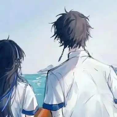 高冷霸气浪漫的动漫情头男女两张图片 超级惊艳的手绘动漫情头_情侣