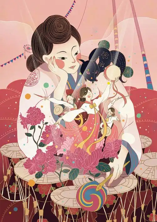 朝鲜族|插画|商业插画|世界居民aptx4869 - 原创作品 - 站酷 (zcool)