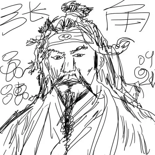 张角线稿,注意张角的发行是一笔画出来的,有此功力的艺术家全世界不