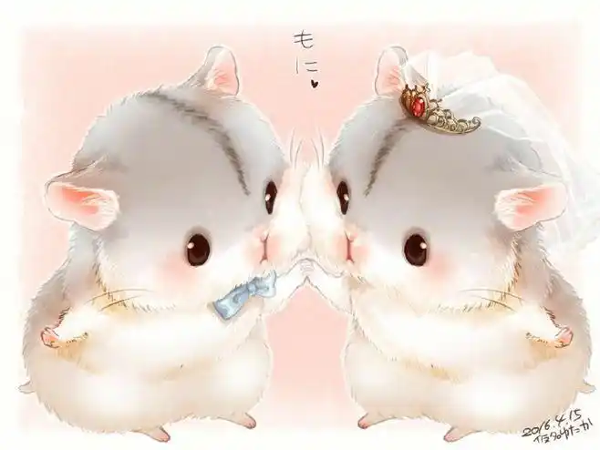 这只小仓鼠名叫hamham,就是称霸亚洲表情包的那只 画师名叫【仮名ゆた