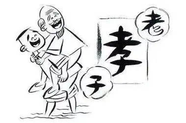 简单的百善孝为先简笔画