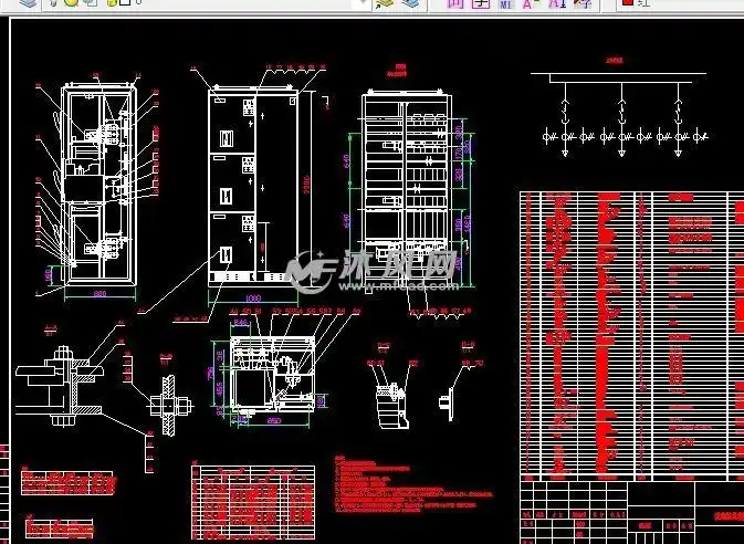 一组式配电系统柜体(三种) - 箱体类图纸 - 沐风网