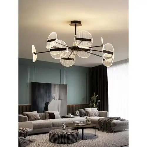 吊灯客厅灯现代简约大气吸顶灯饰led餐厅卧室轻奢北欧灯具闪电客吸顶