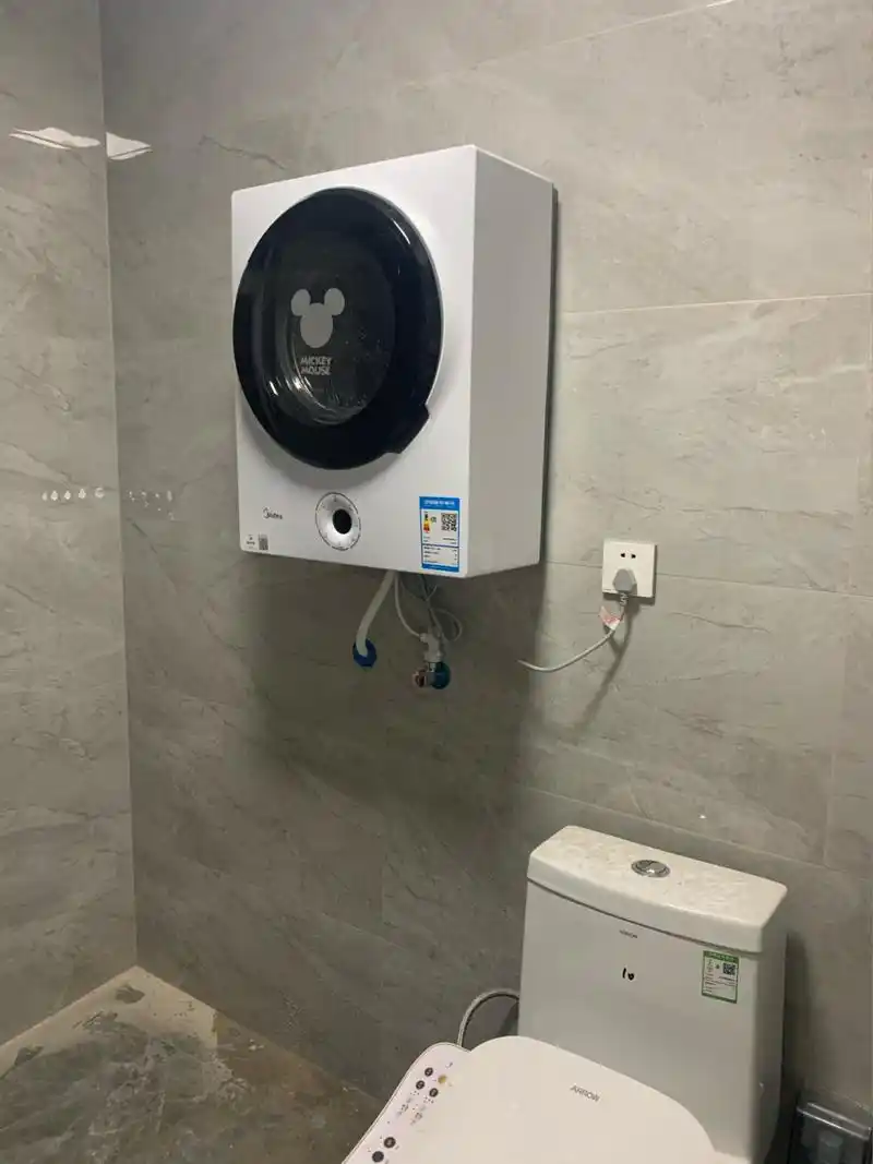 美的米奇壁挂小洗衣机安装指南 美的婴儿宝宝儿童小型内衣壁挂式迷你