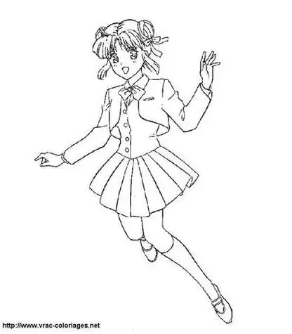 女生光着全身简笔画