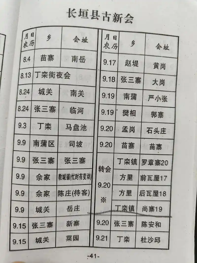 2024年长垣各乡镇古会时间表 - 抖音