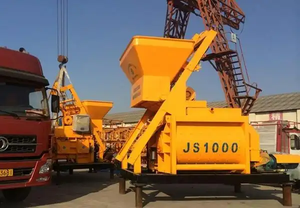 js1000砂浆混泥土搅拌机自上料强制搅拌机
