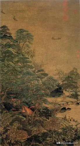 仇英山水画深得唐人古意其青绿山水就是如此