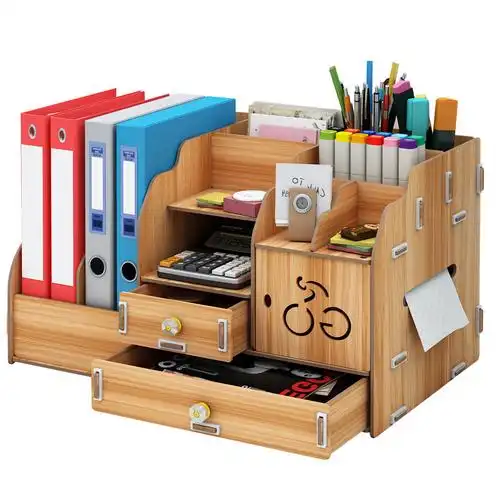 文件架资料框办公室用品a4文件夹整理杂物学生书立抽纸宿舍置物架