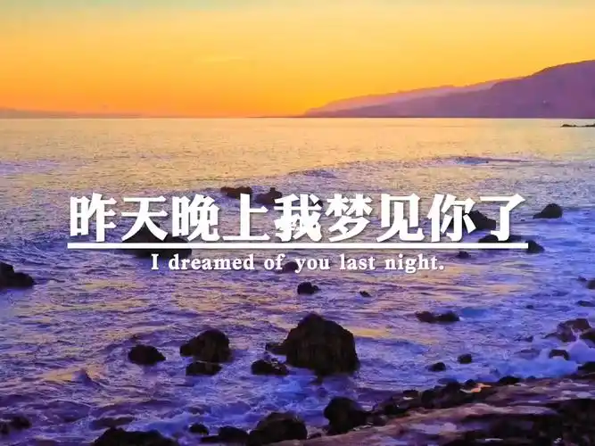 昨天晚上我梦见你了